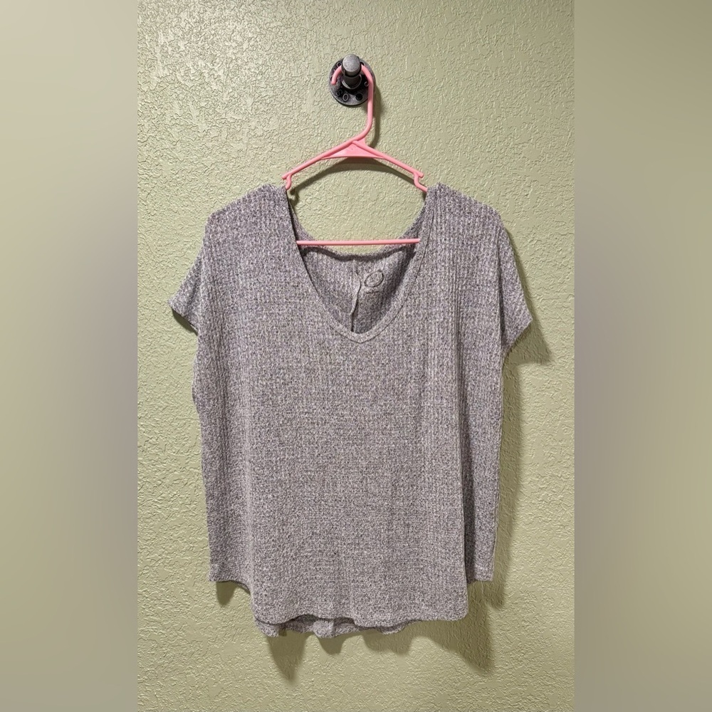 Maurices Heather Gray Short Sleeve Top